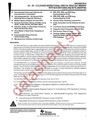 SN74ABT3614-30PQ datasheet  